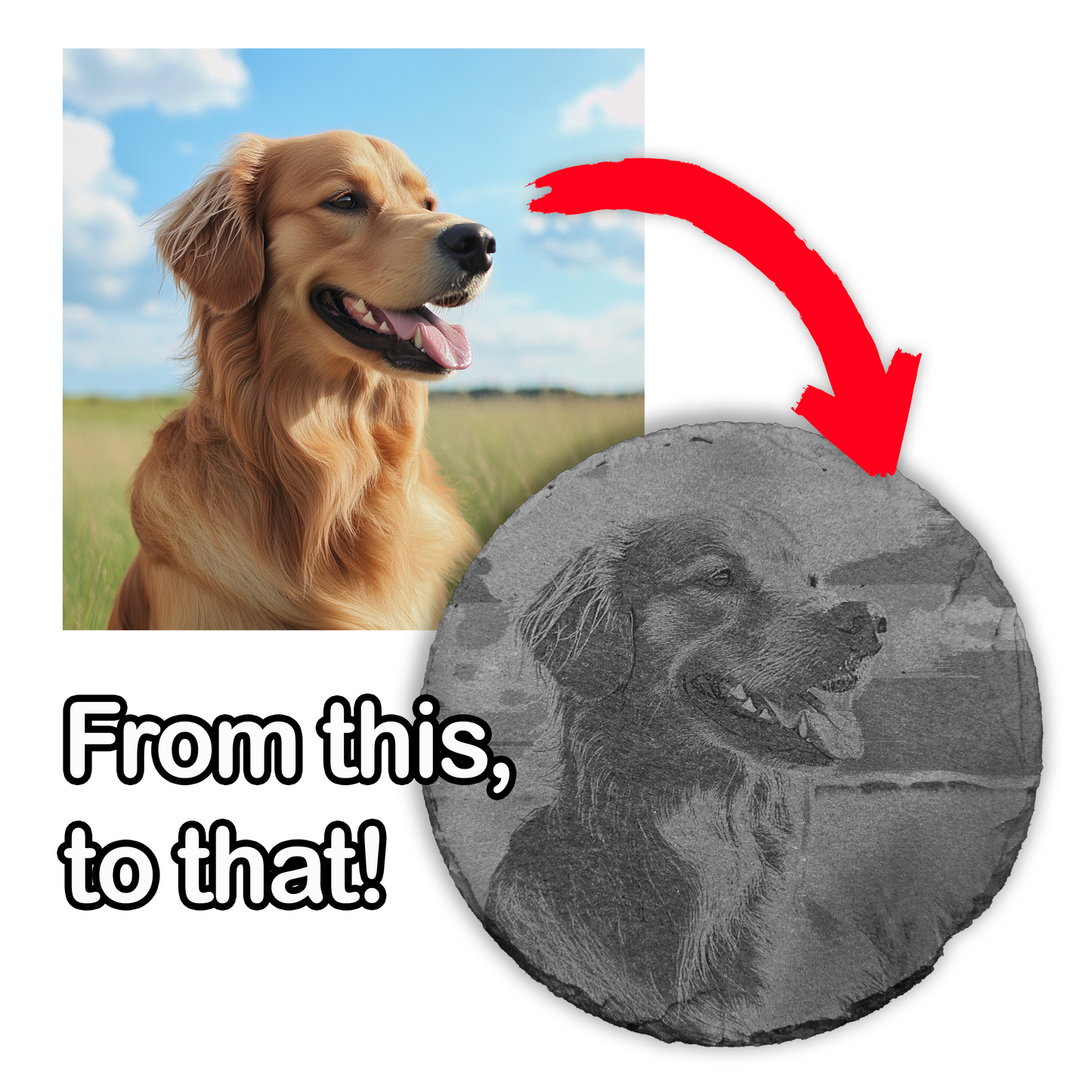 Laser Engraved Slate Coasters